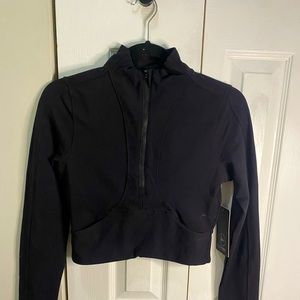Cropped jacket half zip up